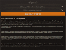 Tablet Screenshot of elcaprichodelaportuguesa.com